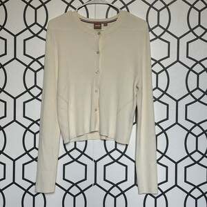 Hugo Boss Fahara Ribbed-knit Womens Cardigan Size XL